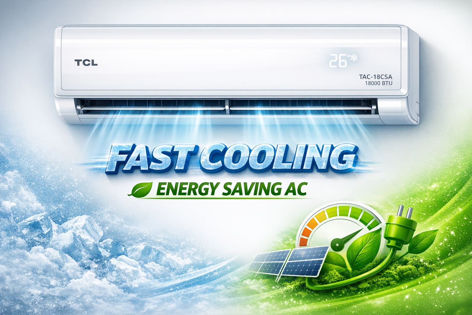 TCL TAC-18CSA 18000 BTU Split Air Conditioner – Fast Cooling Energy Saving AC