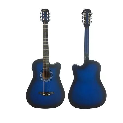 Happy Semi Acoustic Guitar 38 Inch With Pickup - Blue