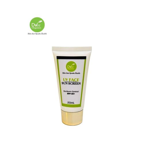 Dvee Organics UV Face Sunscreen SPF 50+ - Mineral Sunscreen With No White Cast/Non Comedogenic