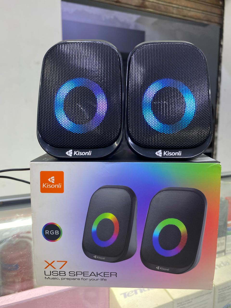 Kisonli X7 Desktop Speaker RGB USB Multimedia Sound