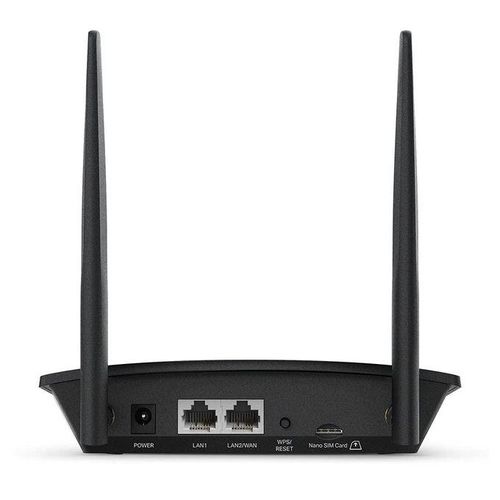 TPLink TP Link TL-MR100 300Mbps 2.4GHz Wireless N 4G LTE, Wi-Fi N300, Plug and Play, Parental Controls, Guest Network, with Micro SIM Card Slot, WiFi Router, Black