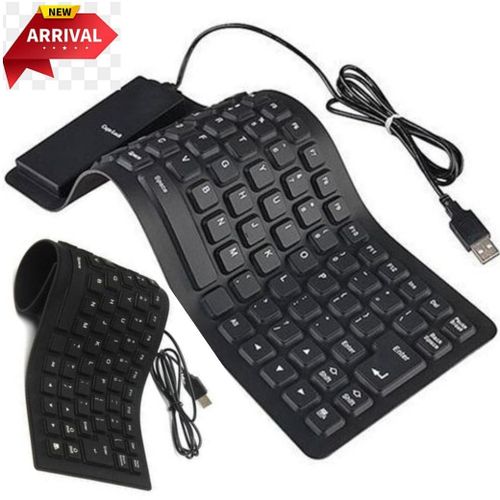 Flexible Keyboard – Waterproof, Roll-Up Design, Silent Typing, USB Wired with Numeric
