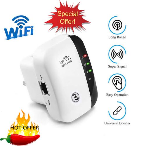 300Mbps Wi-Fi Range Extender Repeater Amplifier Wireless Signal Booster,Plug & Play, 2.4GHz WiFi Coverage Expander for Home & Office