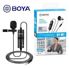 Boya Single Wired Microphone – Professional Lavalier/Handheld Mic, Clear Audio, Noise Reduction, Plug & Play, Compatible with Smartphones, Cameras & PC