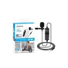 Boya Single Wired Microphone – Professional Lavalier/Handheld Mic, Clear Audio, Noise Reduction, Plug & Play, Compatible with Smartphones, Cameras & PC