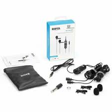 Boya Double Wired Microphone – Dual Lavalier Mic Set, Clear Audio, Noise Reduction, Plug & Play, Professional Recording for Interviews, Vlogging, Teaching & Live Streaming