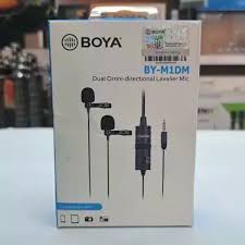 Boya Double Wired Microphone – Dual Lavalier Mic Set, Clear Audio, Noise Reduction, Plug & Play, Professional Recording for Interviews, Vlogging, Teaching & Live Streaming