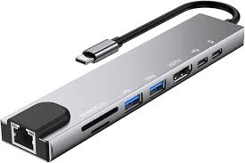 USB-C 11-in-1 Hub Adapter – 4K HDMI, VGA, USB 3.0/2.0, Gigabit Ethernet, SD/TF Card Readers, 3.5mm Audio, PD Charging – Multifunction Docking Station for Laptop & Tablet