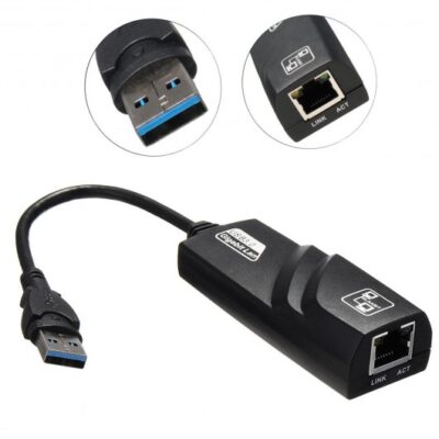 USB 3.0 to Gigabit Ethernet Adapter – High-Speed LAN Converter for Laptop, PC, MacBook, Chromebook