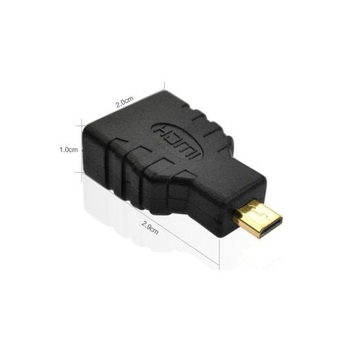 HDMI to Micro HDMI Adapter – Type-A Female to Type-D Male, 4K Support, Audio & Video Transmission – Compact Connector for Cameras, Tablets, Laptops