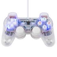 UCOM Clear Wired USB PC Gamepad – Transparent Gaming Controller, Dual Shock Vibration, Plug & Play for PC, Laptop & Android TV