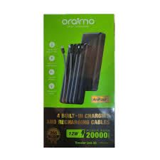 Oraimo 20000mAh Power Bank Traveler 4 / PowerNova Q21 – 20W Fast Charging, PD & QC 3.0, LED Display, Triple Output, AniFast Technology, Safe & Durable Portable Charger