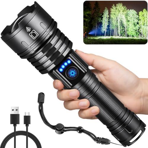 Super Bright High-Power Tactical LED Flashlight – Rechargeable Zoomable Torch