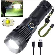 Super Bright High-Power Tactical LED Flashlight – Rechargeable Zoomable Torch