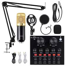 Legendary Vocal Professional Condenser Microphone Kit BM800 – Studio Recording Mic with Stand, Shock Mount & Pop Filter