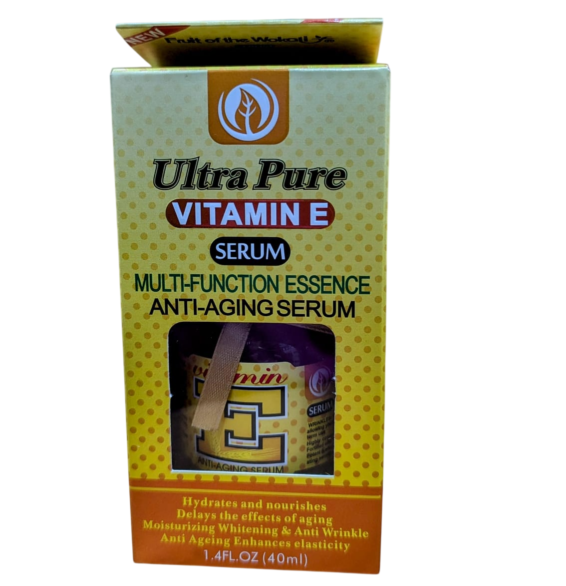 Fruit of the Wokali Ultra Pure Vitamin E Serum 40ml – Glowing Skin, Anti-Wrinkle, Moisturizing & Hydrating Face Serum for All Skin Types