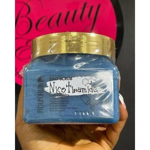 Roushun Nicotinamide Salt Scrub – Face & Body Exfoliator for Glowing Skin