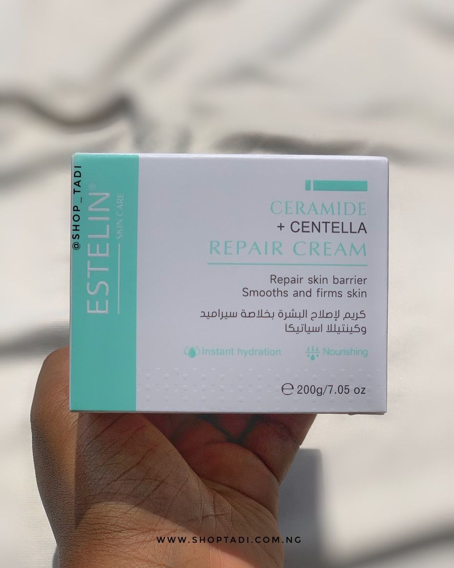 Estelin Ceramide + Centella Repair Cream 200g – Skin Barrier Strengthening & Deep Hydration Moisturizer for Sensitive Skin