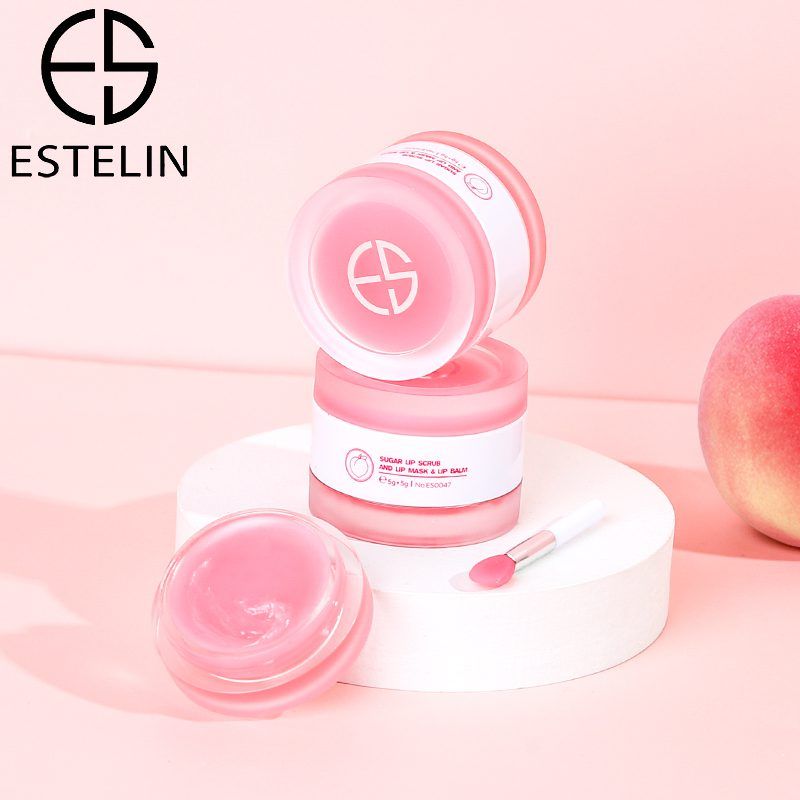 Estelin Cherry Lip Care Set 3-in-1 – Exfoliating Sugar Scrub, Nourishing Lip Mask & Hydrating Balm