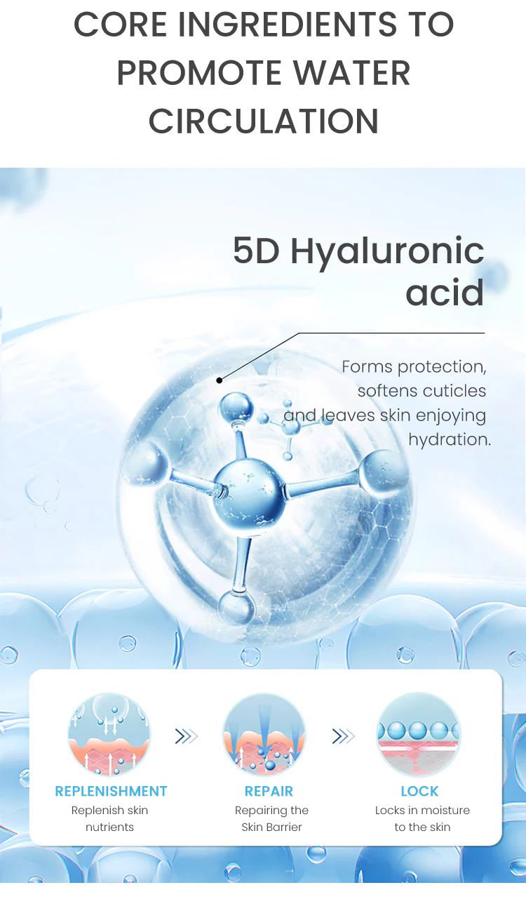 Estelin 5D Hyaluronic Acid Hydrating Face Serum – Deep Moisture & Plumping Formula for All Skin Types | Long-Lasting Hydration & Glow