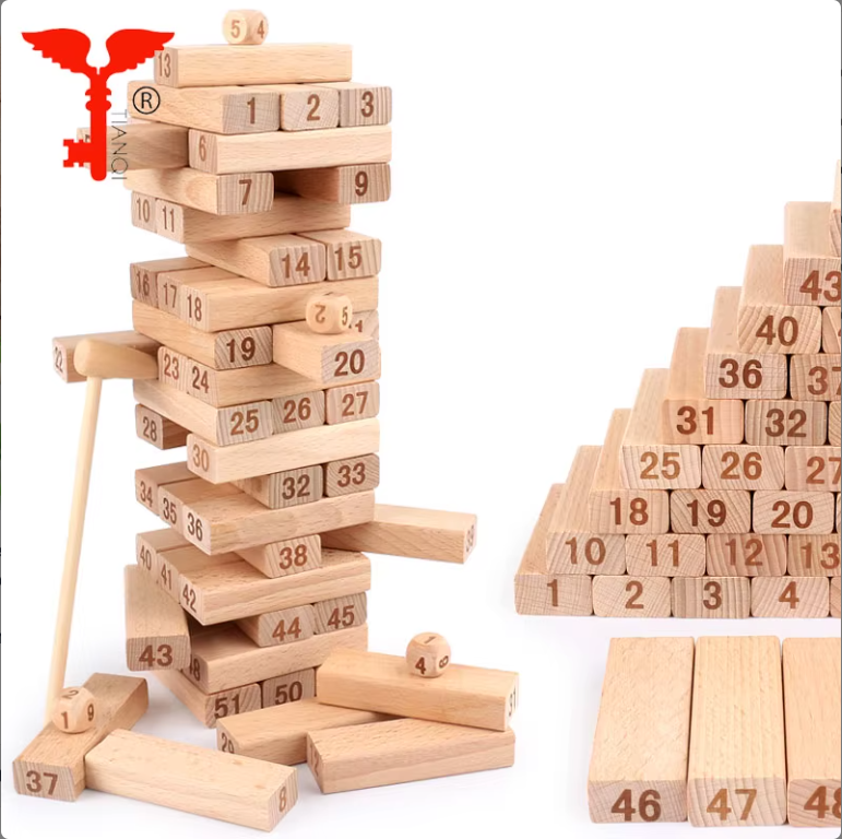 Jumbo Wooden Puzzle Cube Toy – Fun Brain Teaser Game for Kids & Adults | Educational Party Game Block Set