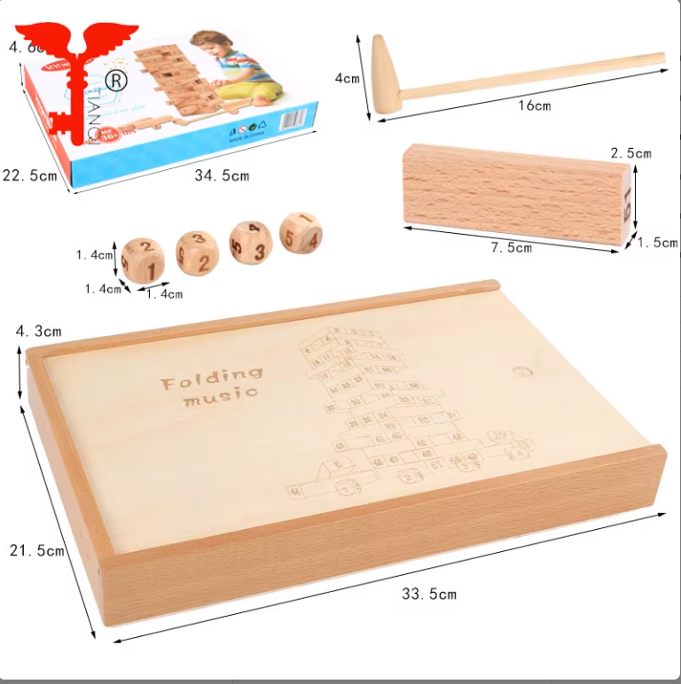 Jumbo Wooden Puzzle Cube Toy – Fun Brain Teaser Game for Kids & Adults | Educational Party Game Block Set