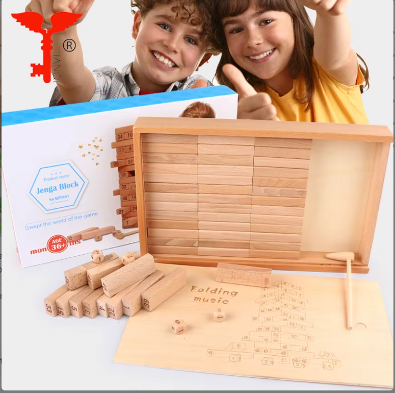 Jumbo Wooden Puzzle Cube Toy – Fun Brain Teaser Game for Kids & Adults | Educational Party Game Block Set