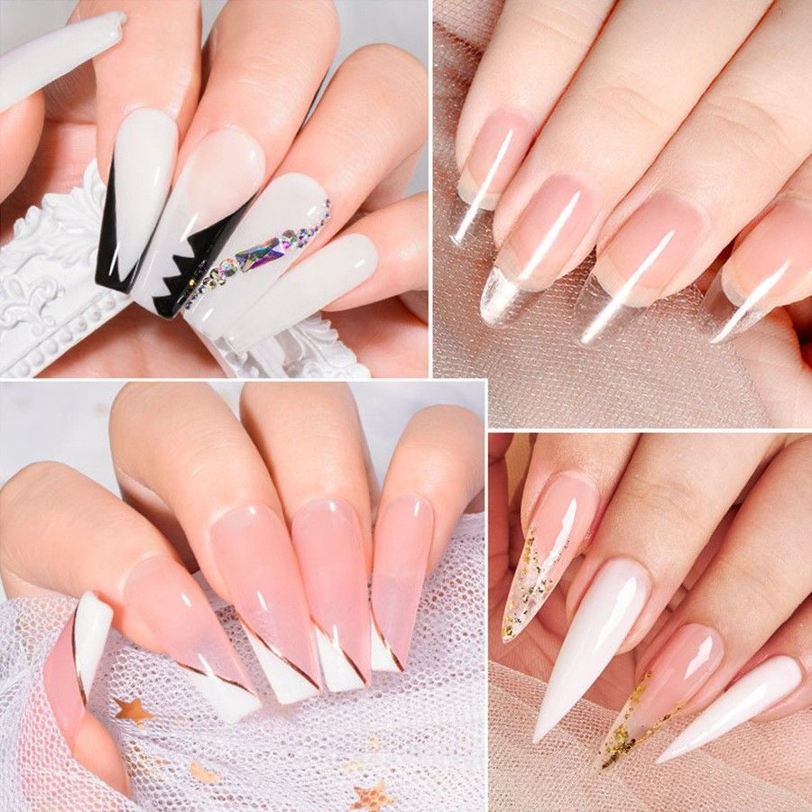 Nail Extension Gel - Soak Off UV Fiber Gel for Nail Extension & Beautiful Nails, Strong, Long-Lasting Nails - Light Pink/Nude Pink - For Home Nail Art & Professional Salon Use in Kenya ✨