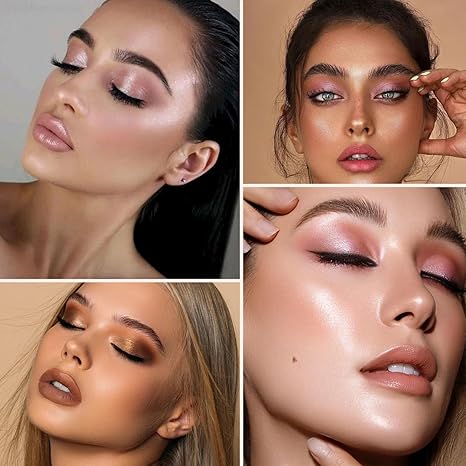 23 Colors Multi-Use Nude Eyeshadow Palette with Dual-Ended Brush, Matte Shimmer Glitter High Pigment Eyeshadow, Can Be Used as Blush Highlighter Contour, Long-Lasting Waterproof Blend Eye Makeup Kit