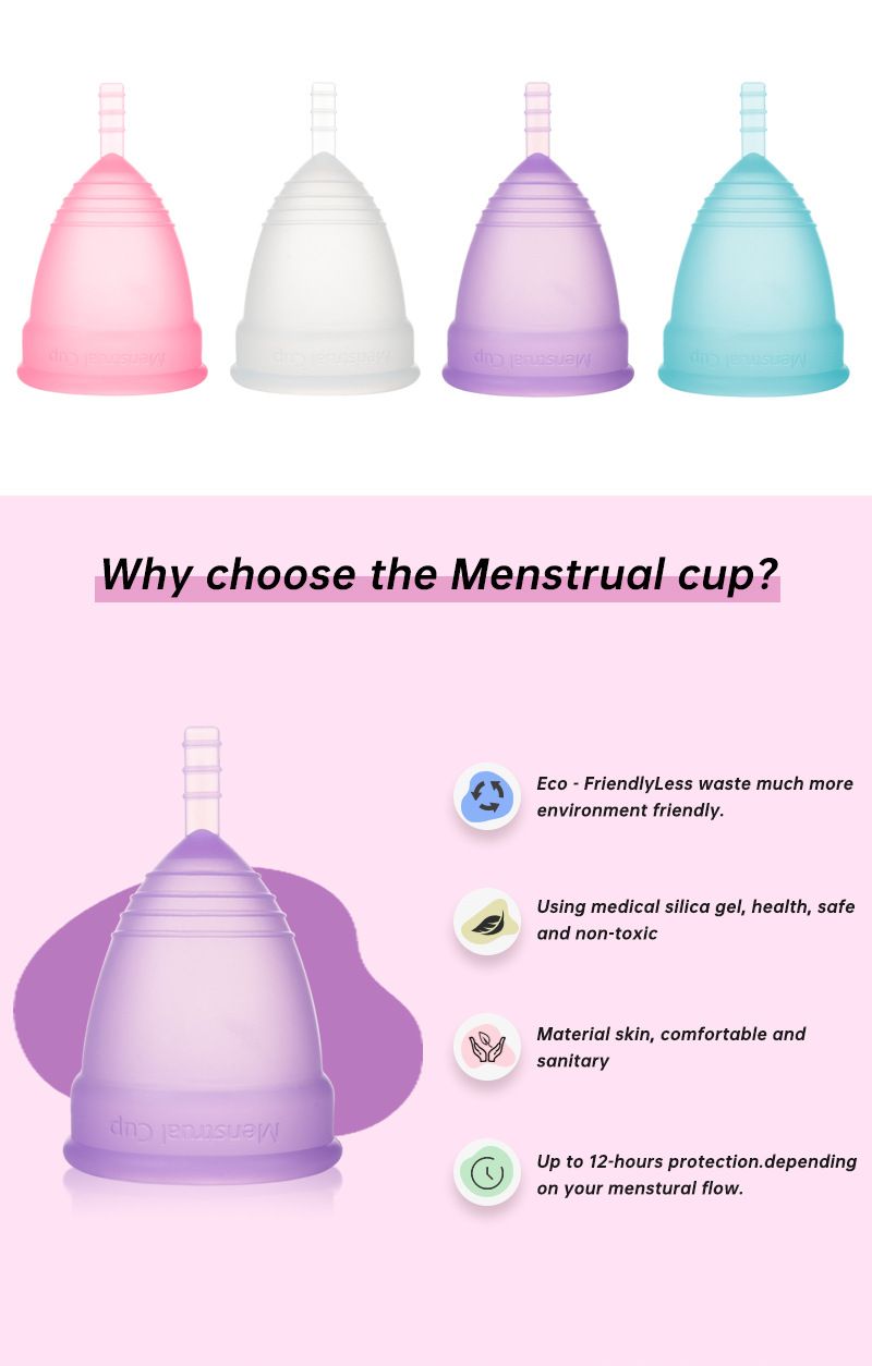 Menstrual Cup & Menstrual Disc | Reusable Period Cup, Soft Medical-Grade Silicone, Leak-Proof & Economical, Eco-Friendly Alternative to Sanitary Pads & Tampons, Comfortable Feminine Hygiene Protection
