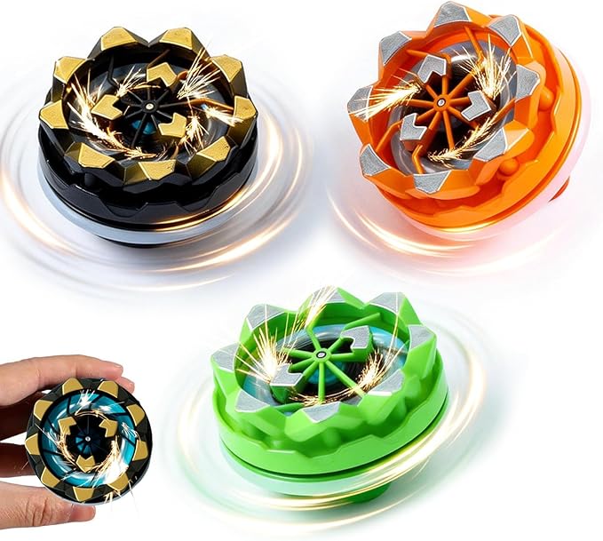 Light-Up Spark Spinning Top, Bey-Style Battle Toy with Firework Effect, Stress Relief Sensory Fidget Toy for Boys & Girls, Classroom Rewards & Party Favors