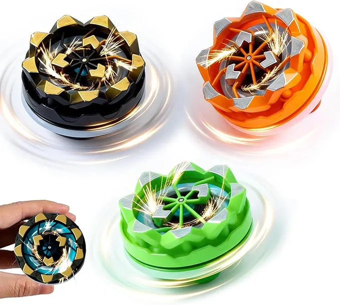 Spinning Top Toy Sparking Battle Light Up Gyro Kids Children Toy with Sparkler Effect  Bey Style Fidget Spinner Toy  Anxiety Relief Sensory Toy  Classroom Prize Party Gift Toy for Boys Girls Ages 6+