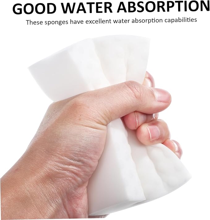 3Pcs High-Density Premium Thick Melamine Magic Cleaning Sponge, Polka Dot Compressed Magic Eraser for Kitchen, Bathroom, Car, Furniture, Leather & Stainless Steel, Easy Clean with Water, Size 10*7*3cm