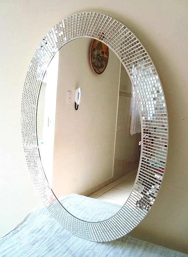 1600Pcs Self‑Adhesive Disco Mirror Mosaic Tiles, 5x5mm Silver Square Glass Sticker, DIY Craft Supplies for Disco Ball Vase Pot Art Project Home Indoor Outdoor Party Wall Decoration