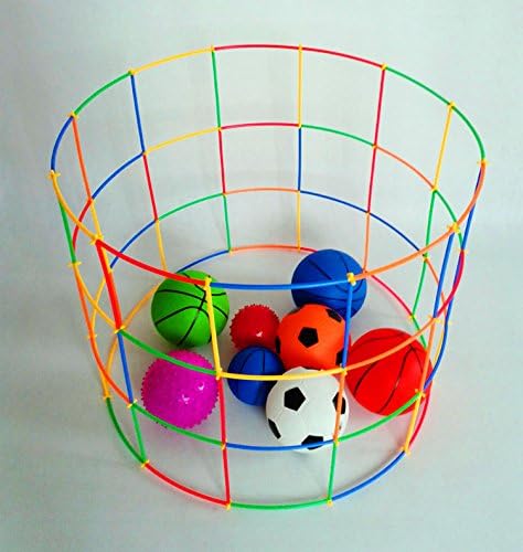 200Pcs Kids Children Toy Building Blocks, Colorful Plastic Straw Constructor STEM Educational Toy, DIY Engineering Construction Set, Toddler Brain Learning Game, Boys Girls Birthday Holiday Gift