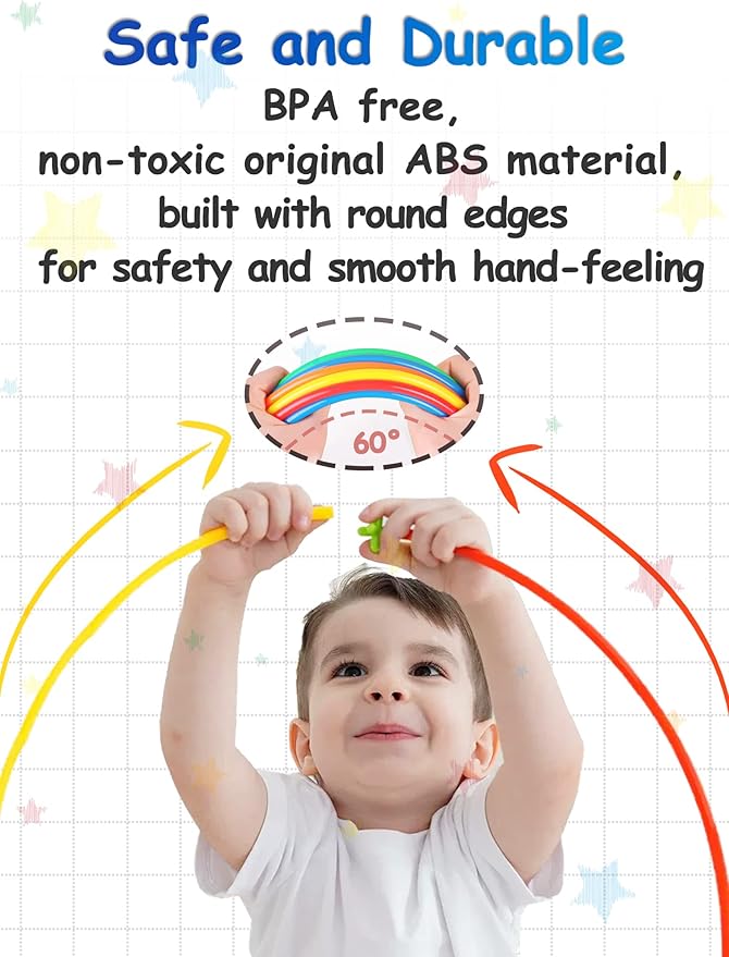 200Pcs Kids Children Toy Building Blocks, Colorful Plastic Straw Constructor STEM Educational Toy, DIY Engineering Construction Set, Toddler Brain Learning Game, Boys Girls Birthday Holiday Gift