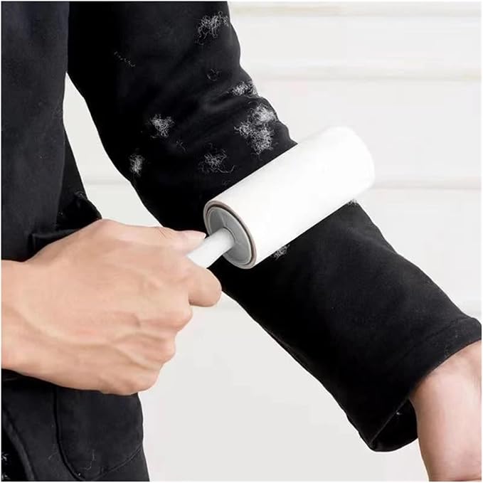 120 Sheets Lint Roller Pet Hair Remover Sticky Brush, Removable Paper Extra Sticky Lint Remover, Cleaner for Clothes Furniture Car Seat(1 handle + 2 refill rolls)