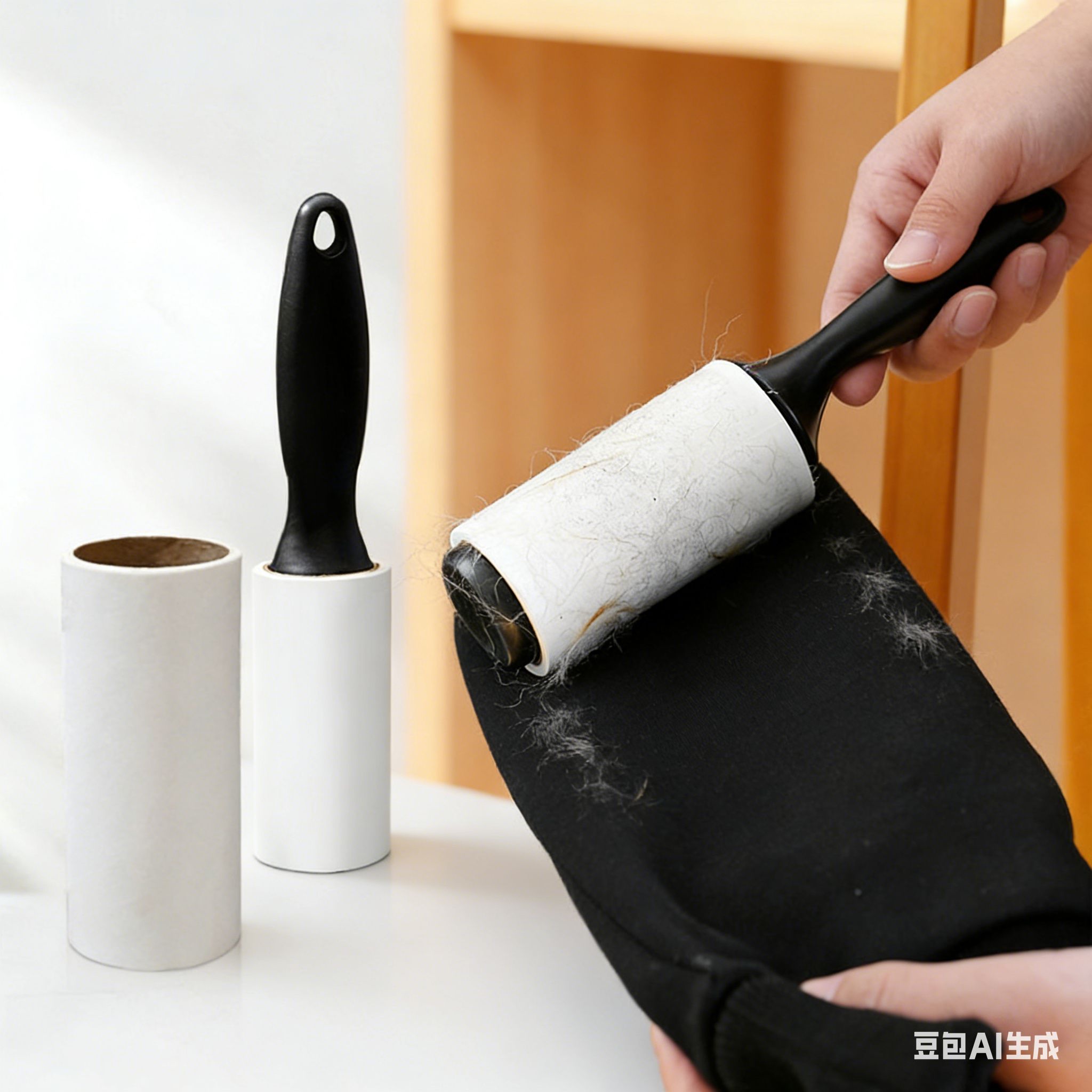 120 Sheets Lint Roller Pet Hair Remover Sticky Brush, Removable Paper Extra Sticky Lint Remover, Cleaner for Clothes Furniture Car Seat(1 handle + 2 refill rolls)