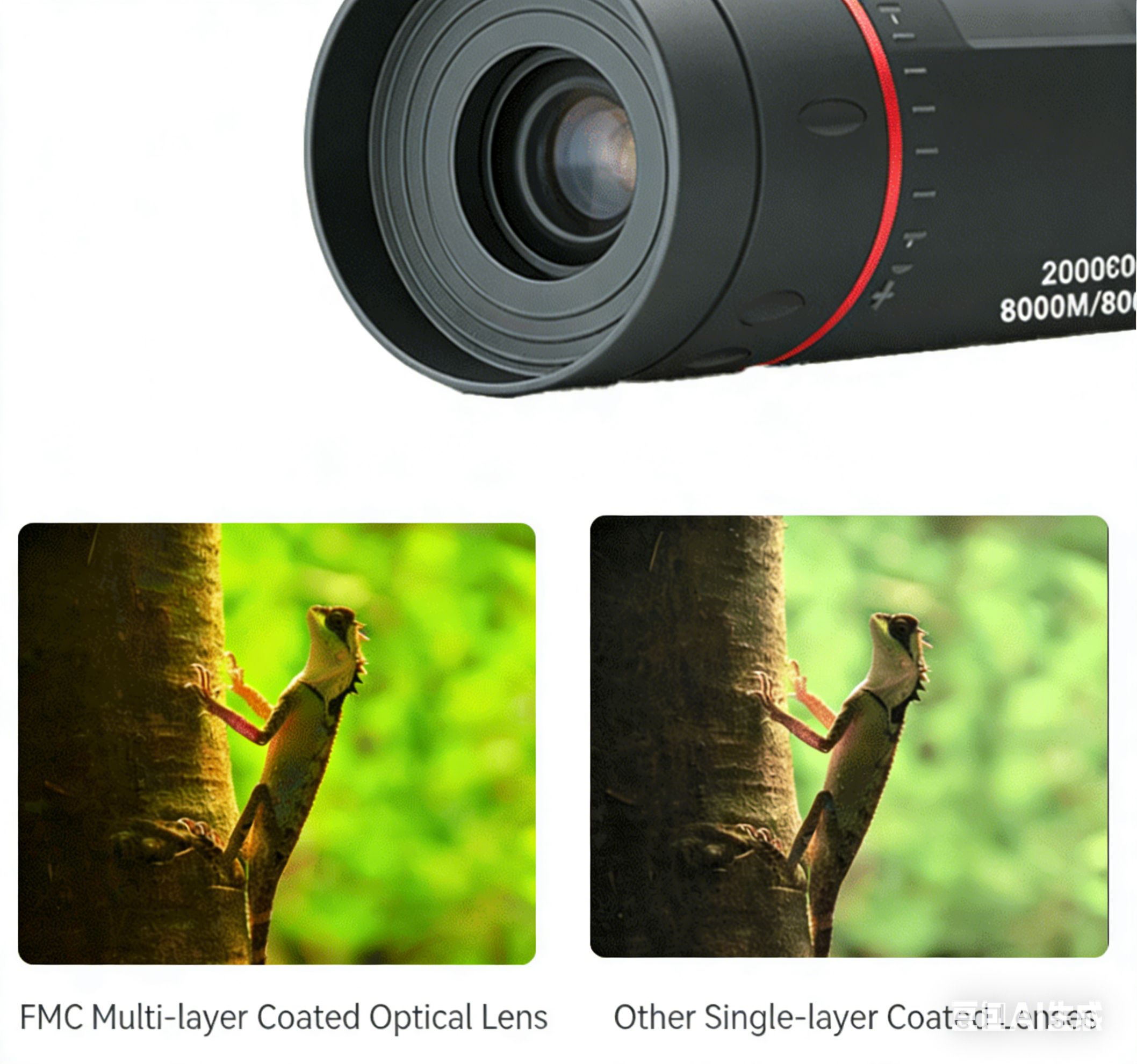 3-Piece Set Professional HD Optical Monocular Telescope, High Clear Pocket Scope, Smartphone Compatible with Phone Clip & Tripod, Outdoor Gear for Hunting, Camping, Watching, Sports & Travel