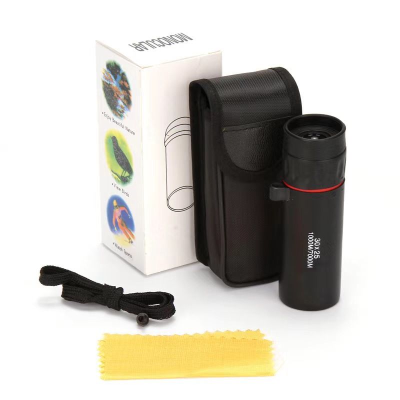 3-Piece Set Professional HD Optical Monocular Telescope, High Clear Pocket Scope, Smartphone Compatible with Phone Clip & Tripod, Outdoor Gear for Hunting, Camping, Watching, Sports & Travel