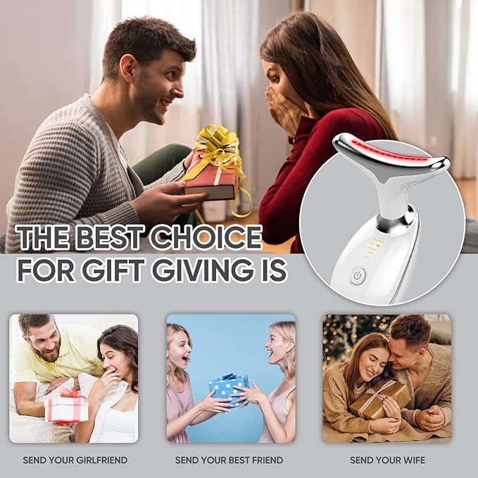 Medical 7‑in‑1 Face Neck Lifting Massager, LED Light Therapy Microcurrent Face Care Product, Anti‑Aging Skin Tightening Beauty Device for Wrinkle Reduction & Double Chin Contouring