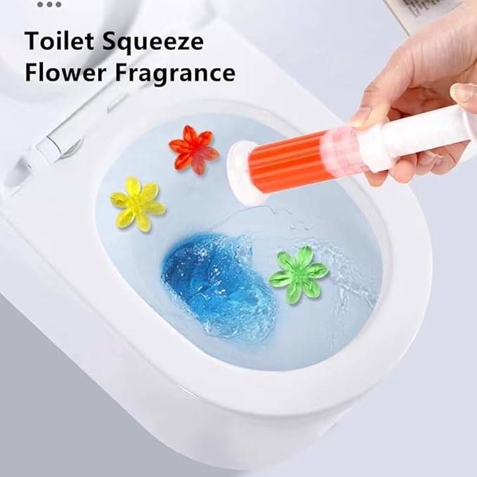 Toilet Bowl Gel Stamps 42Pcs Flower Shaped Toilet Freshener Gel  Long Lasting Bathroom Odor Control Cleaner  3 Mixed Fragrance  Toilet Deodorant Stamp, 3-Month Supply for Home Bathroom