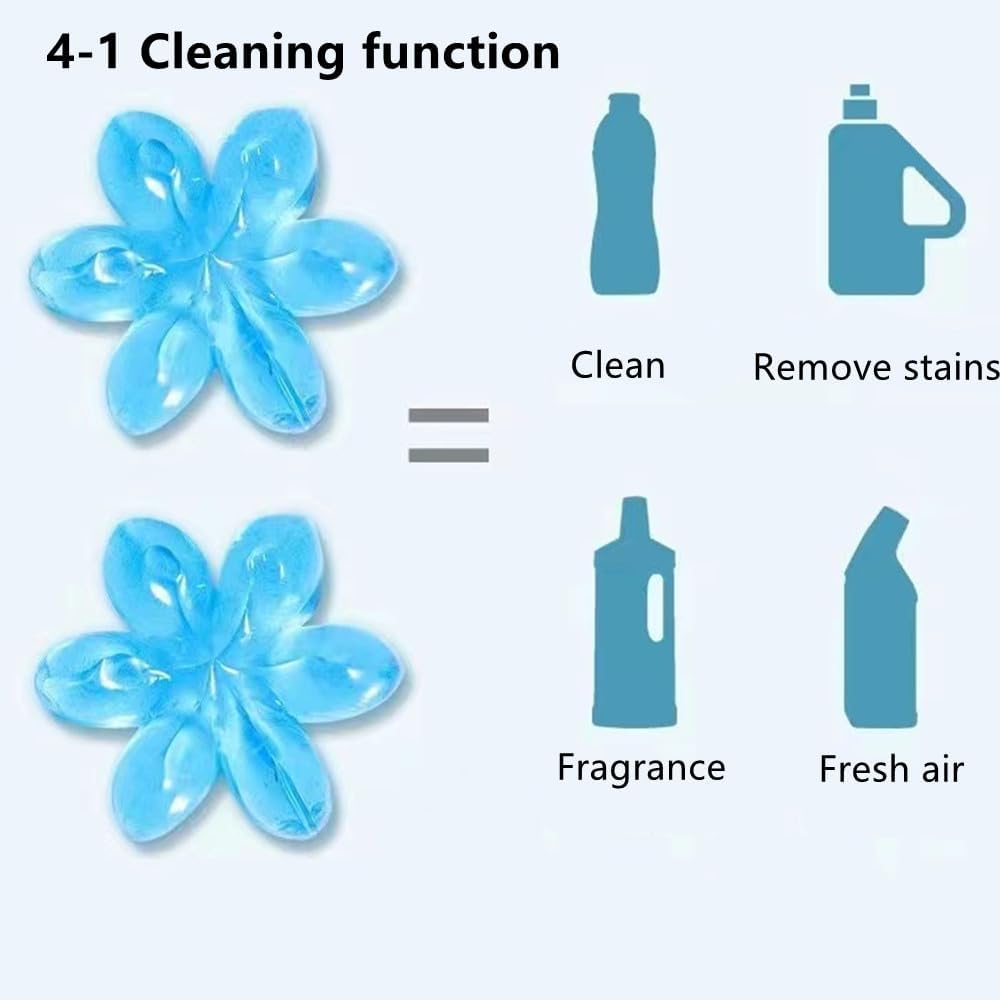 Toilet Bowl Gel Stamps 42Pcs Flower Shaped Toilet Freshener Gel  Long Lasting Bathroom Odor Control Cleaner  3 Mixed Fragrance  Toilet Deodorant Stamp, 3-Month Supply for Home Bathroom