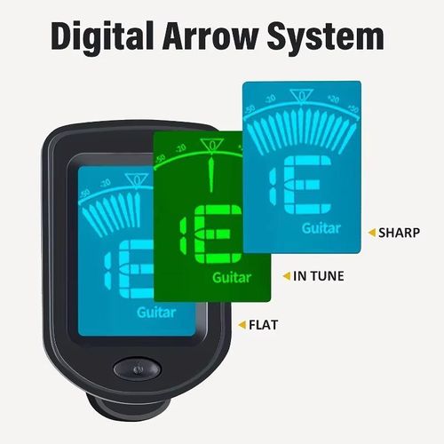 Guitar Tuner Clip-on Chromatic Digital Tuner LED Display Mini Tuner String Instrument Accessories for Guitar Ukulele Violi