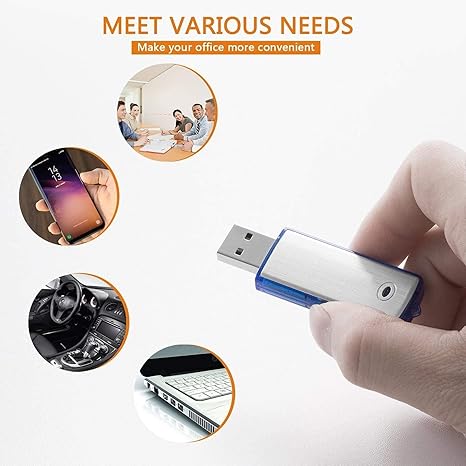Secret Professional Voice Recorder 8G Digital Audio Recorder, 150 Hours Recording Capacity Noise Reduction USB Rechargeable Professional Recording Device for Lecture, Interview, Meeting, Class
