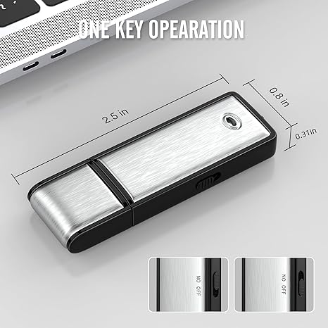 Secret Professional Voice Recorder 8G Digital Audio Recorder, 150 Hours Recording Capacity Noise Reduction USB Rechargeable Professional Recording Device for Lecture, Interview, Meeting, Class