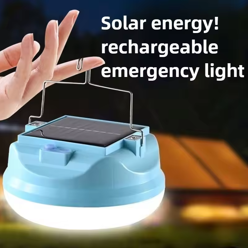 Solar Camping Light, 4800mAh Emergency Camping Light, Portable Indoor/Outdoor Waterproof Super Bright Housing, Built-in Power Bank for Phone Charging Waterproof LED Solar Bulb with Hanging Hook
