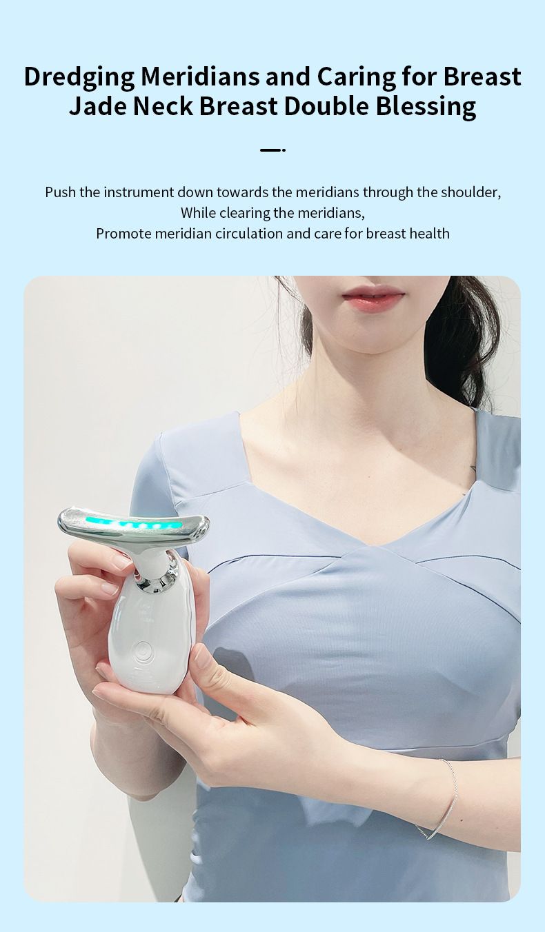 Medical 7‑in‑1 Face Neck Lifting Massager, LED Light Therapy Microcurrent Face Care Product, Anti‑Aging Skin Tightening Beauty Device for Wrinkle Reduction & Double Chin Contouring