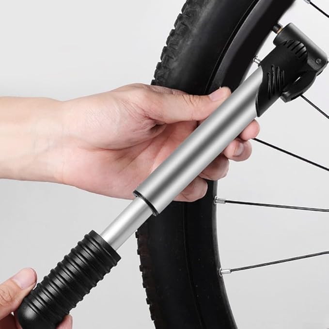 Portable Mini Bike Pump 70PSI Hand Air Pump Dual Valve Presta and Schrader Handheld Bicycle Tire Inflator Manual Bike Inflatable Pump for Bicycle Basketball Football Kayak and Sports Ball Toys
