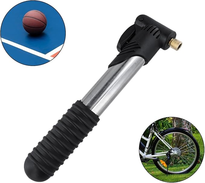 Portable Mini Bike Pump 70PSI Hand Air Pump Dual Valve Presta and Schrader Handheld Bicycle Tire Inflator Manual Bike Inflatable Pump for Bicycle Basketball Football Kayak and Sports Ball Toys